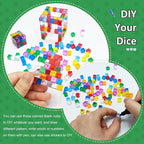 Mini Dice 8mm Acrylic Cubes, Tabletop Gaming Pieces & DIY Crafts - Image 3