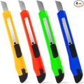 4 Pack Box Cutter, 9mm Snap-off Utility Knife, Box Cutter Retractable by TIFICAL