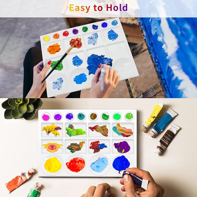 20 Well Watercolor Paint Tray Palette Pallet Acrylic Painting Mixing Plastic - Image 4