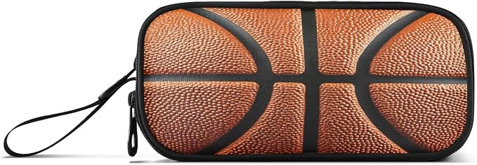 Basketball Ball Skin Pencil Case Box Boys Girls Large Pencil Pouch Zipper - Image 6