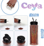 Ceya 3.8oz/ 110g Holographic Ultra Fine Glitter Powder Laser Brown Glitter - Image 4