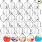 Jinei 30 Pcs 6 oz 200ml Ball Shape Plastic Sand Art Bottles Spherical Clear by Jinei