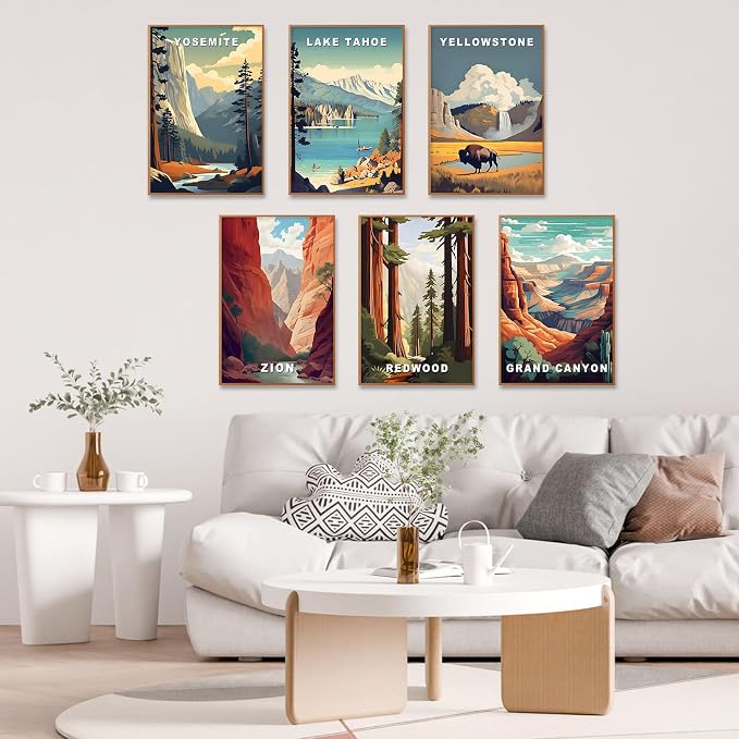6 Pack Paint by Numbers Kit for Adults, National Park Adult Paint by Number - Image 6