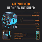 The Almighty Ruler Laser Tape Measure | Laser Distance Measurer, Heavy-Duty Tool - Image 8