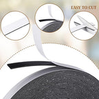 Tatuo 2 Rolls Double Sided Foam Tape 0.6 Inch by 50 Feet Black PE Foam Tape - Image 4