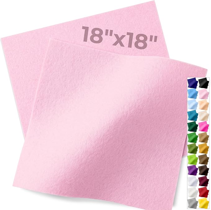 IONTACH 18" X 18" Soft Felt Sheets 1.6mm Thick | Acrylic Felt Fabric Sheets by IONTACH