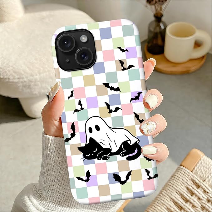 Case for iPhone 15, Scratch Resistant Hybrid Double Layer Hard Shell，Ghost - Image 6