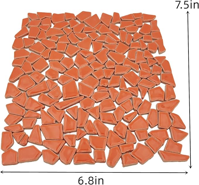 200g Ceramic Mosaic Tiles for Crafts, Irregular Stained Ceramic 0.2"x0.8" - Image 4