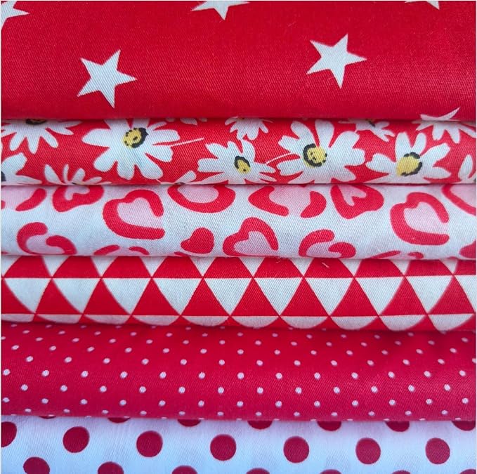 6PCS 18" x 22" Quilting Fat Quarters Fabric Bundles, by Unknown
