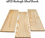 3PCS Rectangle Wood Boards Unfinished Wood Blocks - Image 2