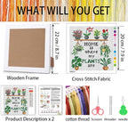 Tiwabb Plant Cross Stitch Kits for Adults Beginners, Flower Stamped Cross - Image 4