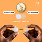 Self Adhesive Dots, Strong Adhesive 1400pcs 0.59" Diameter Sticky Back Nylon - Image 2