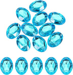 MECCANIXITY 10Pcs Acrylic Oval Gems 30x40 mm Flat Back Artificial Rhinestones by MECCANIXITY