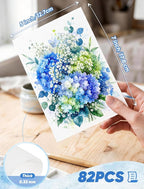 82 Sheets Watercolor Paper Bulk 5"x7", 110lb/230gsm Cold Press Thick Water - Image 2