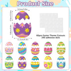 60pcs Easter Egg Theme Cutouts Easter Bulletin Board Decorations Spring Egg - Image 2