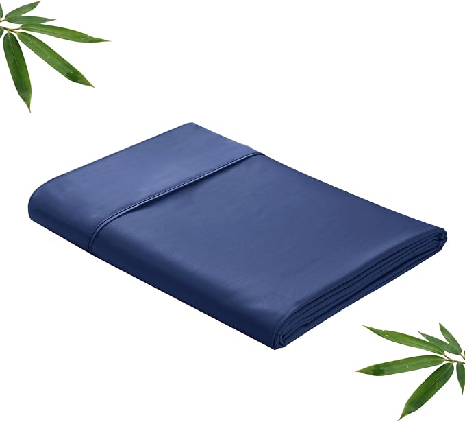 Bamboo Viscose Flat Sheets Only, Sateen Weave Queen Size Flat Sheet Only by ZaizaiHome