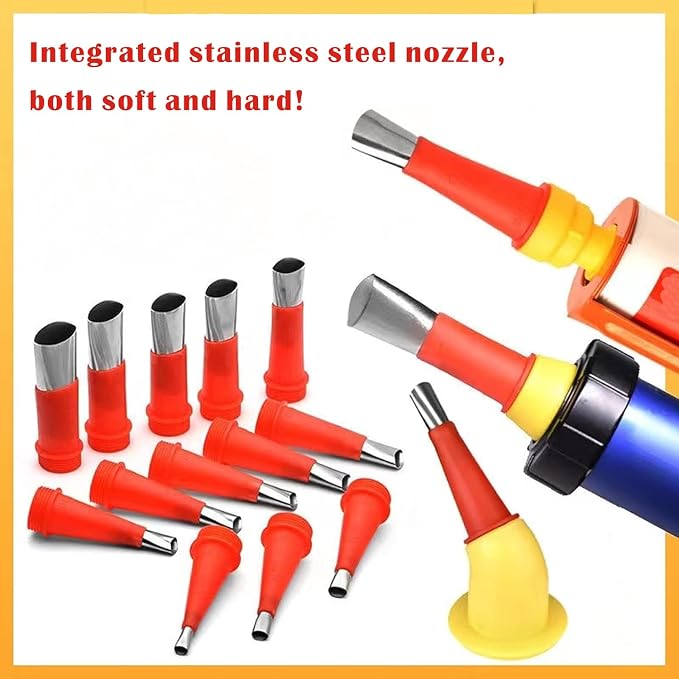 Caulking Nozzles for Sausage Caulking Guns and Hard Glue Guns, Reusable - Image 3