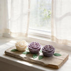 4 PCS Rose Candle Mold Silicone – Flower Shape - Image 5