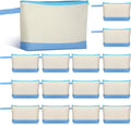 Silkfly 15 Pcs Cotton Canvas Makeup Bags Cosmetic Zipper Bags 10.2 x 5.5 x 2'' by Silkfly