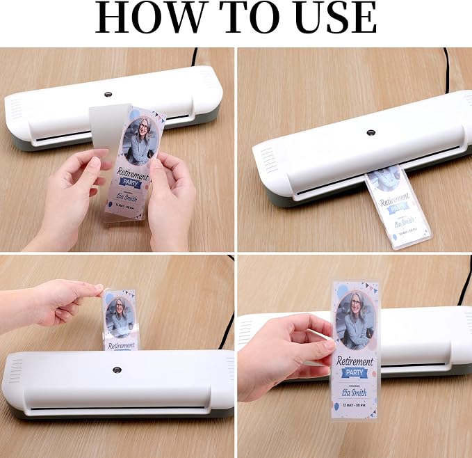 100 Pieces Bookmark Laminating Pouches 2x6 Hot Laminator Sleeves 5 Mil Photo - Image 4