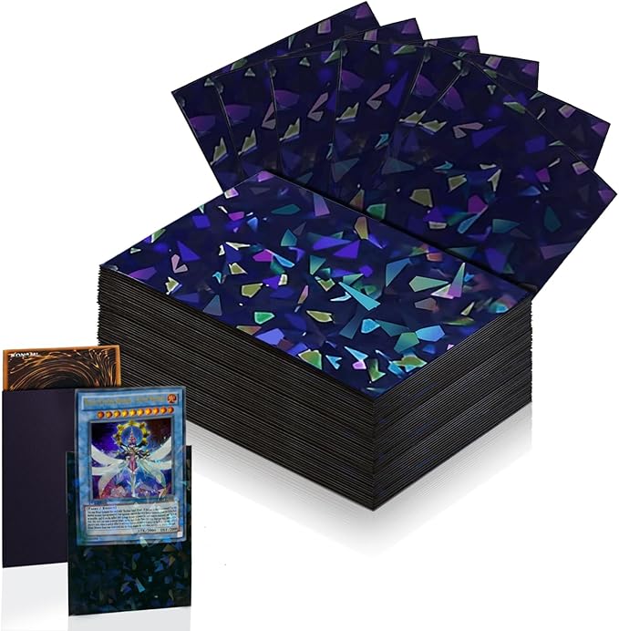 100 Count Black Card Sleeves for Trading Cards, Perfect Fit Shiny MTG Card by Unknown