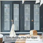 VELIMAX Reeded Glass Privacy Film, Frosted Window Vinyl, 3D Decorative Window - Image 6