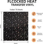 FUNKAKA Holographic Star Heat Transfer Vinyl HTV 10 Sheets - Image 2