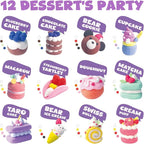 JUPITEARTH Air Dry Clay for Kids, 12 Desserts Theme Party Modeling Clay Set | - Image 4