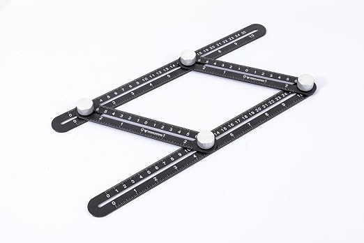 PEC Tools Professional Multi-Angle Measuring Ruler – Heavy Duty Metal Template by PECTools