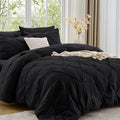 Sasttie Twin Comforter Set, 5-Piece Bed in a Bag, Pintuck Bedding Sets by SASTTIE