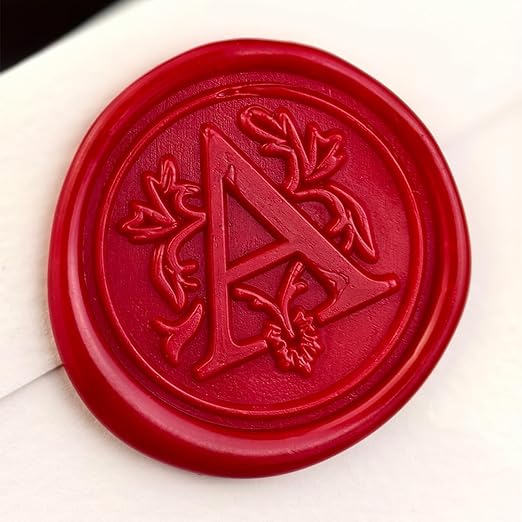 Medieval Traditional Initial Alphabet Wax Seal Stamp, Brass Head Wooden Handle - Image 2