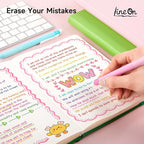 Lineon Erasable Gel Pens, 20 Colors Retractable 0.7mm Fine Point Erasable Pens - Image 3