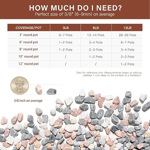 NUPICK 6 lbs Pebbles for Indoor Plants, 3/8 Inch Pea Gravel for Fish Tank - Image 6