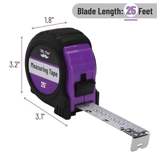 Mr. Pen- Retractable Tape Measure 25 ft, Easy Read | Steel Retractable - Image 2