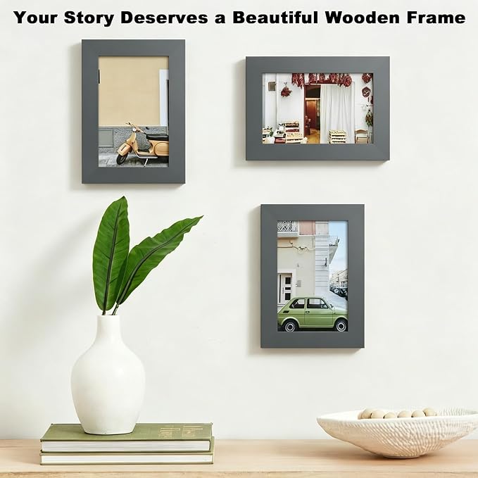 RPJC 4x6 Picture Frames Made of Solid Wood High Definition Glass - Image 4