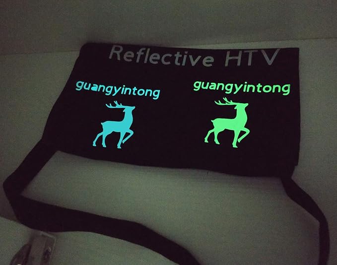 guangyintong Glow in The Dark Heat Transfer Vinyl Rolls, PU Elastic HTV Vinyl - Image 3
