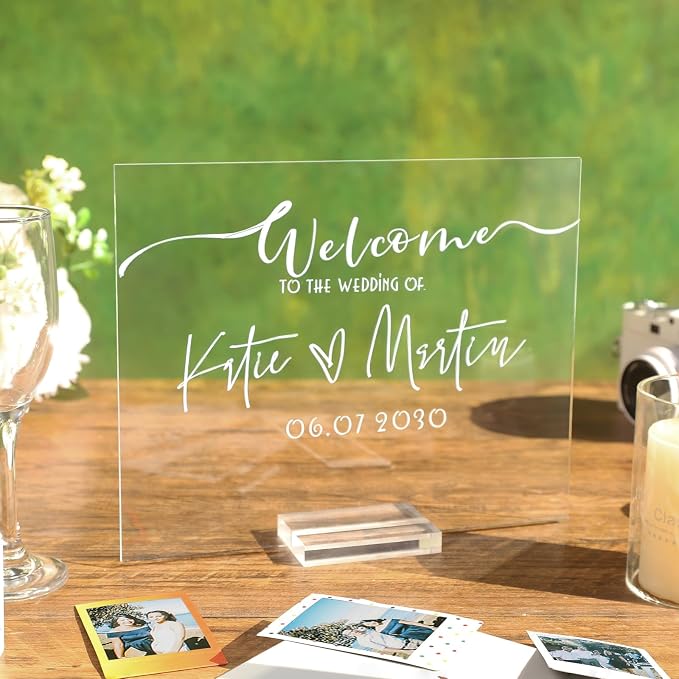 UNIQOOO 10 Pack Clear Blank Acrylic Sign Wedding Table Numbers, 8 x 10 in - Image 6