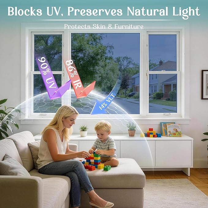Haton Window Privacy Film One Way Window Tint - Image 5