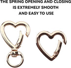 12 Pcs Heart Swivel Spring Clasps，Metal Spring Key Chain Hook Clasps，Clip - Image 4