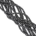 6mm 60PCS Black Lava Volcanic Stone Gemstone Round Loose Beads - Image 4