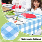 Smiry Rectangle Table Cloth, Waterproof Vinyl Tablecloth - Image 2