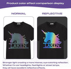 TUMIYA Heat Transfer Vinyl Reflective Rainbow HTV Roll, Reflective HTV Vinyl - Image 6