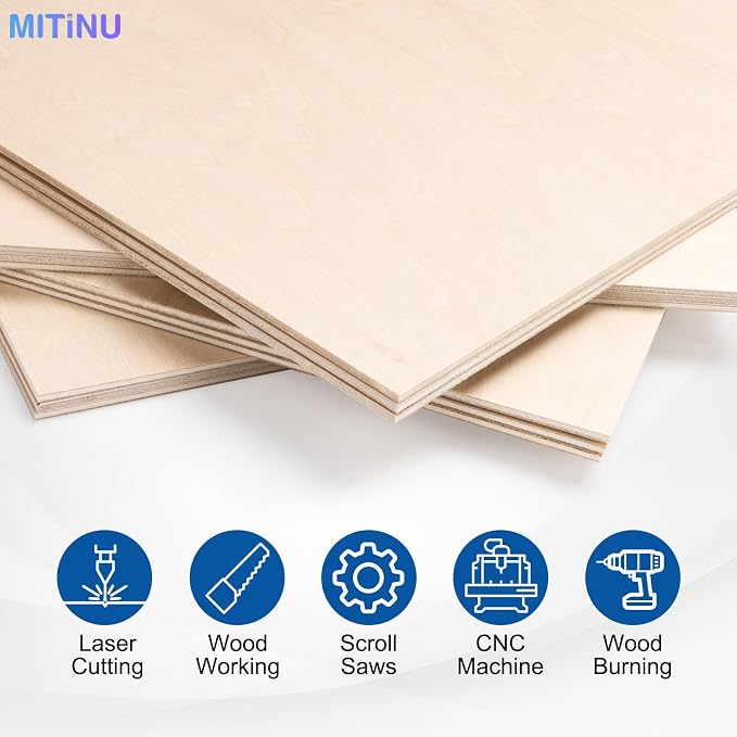 30 Pack Basswood Sheets for Crafts, Wood Burning, Architectural Models - Image 6
