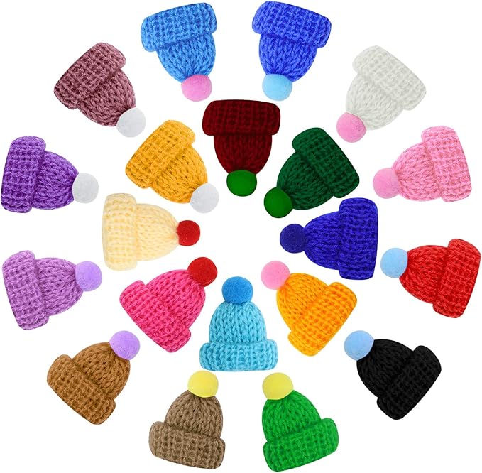 Christmas Mini Knitting Hats Penta Angel 20Pcs Assorted Color Small Santa Wool by PENTA+ANGEL