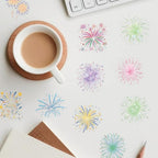 50Pcs Firework for Scrapbooking, Self-Adhesive Transparent Stickers Scrapbook - Image 5
