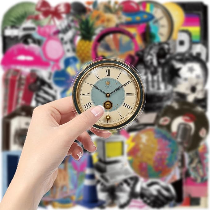50 Pieces Trendy Y2K Transparent Stickers - Image 6