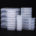 QUEFE 28 Pack Small Storage Containers Mixed Sizes Clear Plastic Boxes Craft by QUEFE