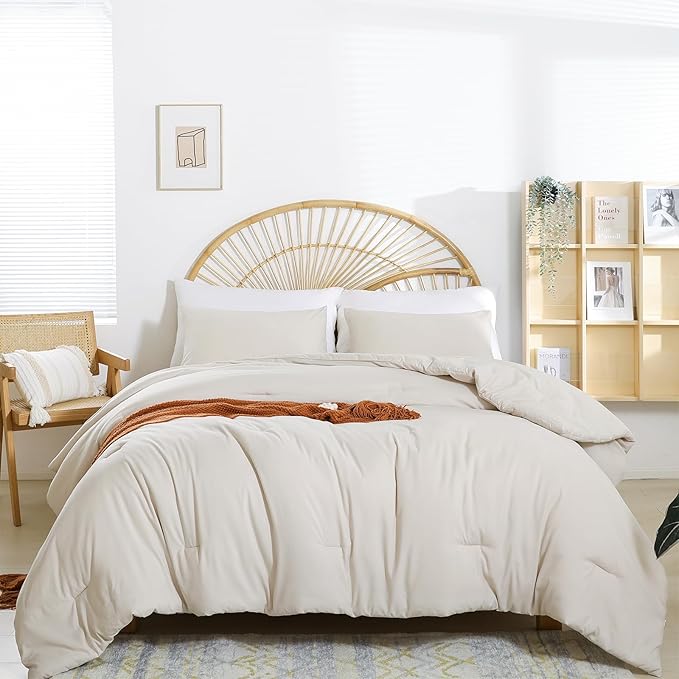 Weigelia Full Size Modern Beige Comforter Set - Image 2