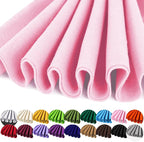 IONTACH 36" X 36" Light Pink Soft Felt Fabric 1.6mm Thick | Felt Sheets by IONTACH
