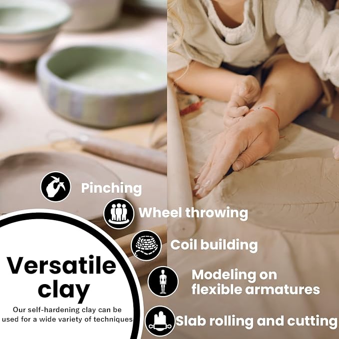 Old Potters Premium Air Dry Clay, 10 lbs, All Natural Modeling Clay. Ideal - Image 3